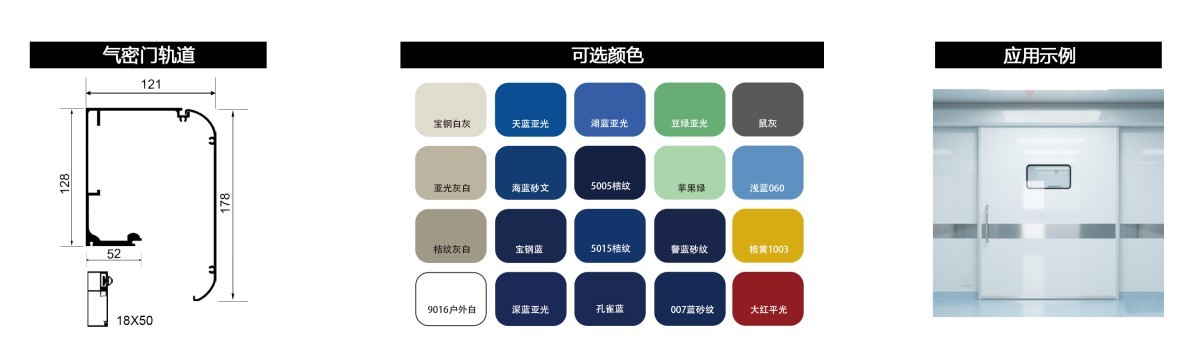 医用洁净自动气密门产品与结构资料原图2